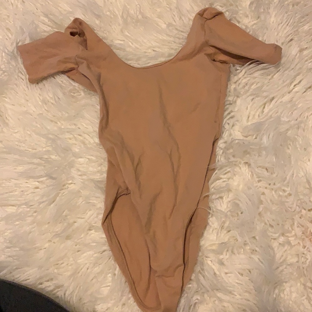 American Apparel Nude Bodysuit low back Sz XS 🤎